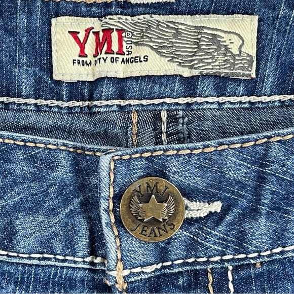 Ubfree & YMI size 9 shorts bundle - jean & blue/white striped colors GUC - Picture 16 of 16